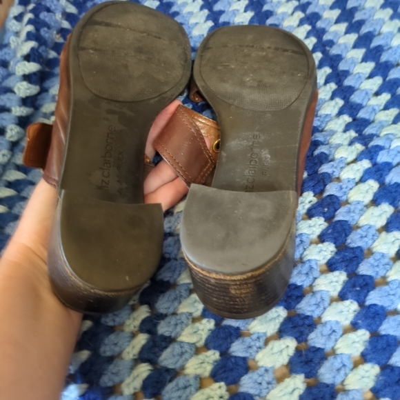 liz claiborne flex quadro leather sandles size 9m - Picture 3 of 3